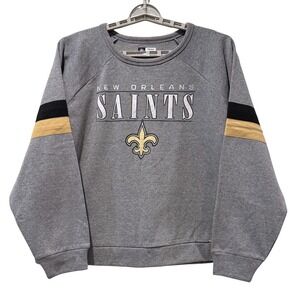 NFL Team Apparel New Orleans Saints Womens XL Pullover Crew Neck Sweatshirt NWT